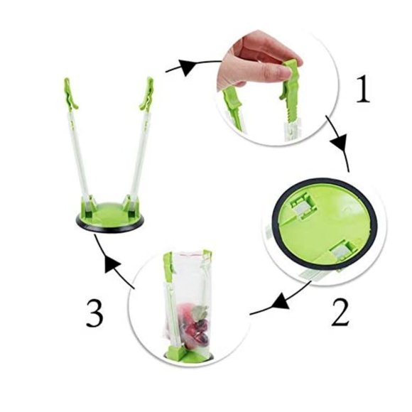 Baggy Rack Holder For Food Prep Bag/plastic Freezer Bag/Ziploc Bag Holder 6 Pack - Picture 5 of 7